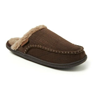 【送料無料】 ディアフォームズ メンズ サンダル シューズ Dearfoams Matthew Men's Moc Toe Scuff Slippers Coffee