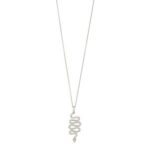 yz FEH fB[X lbNXE`[J[Ey_ggbv ANZT[ Simply Vera Vera Wang Sterling Silver 1/7 Carat T.W. Diamond Snake Pendant Necklace Sterling Silver