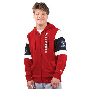 �X�^�[�^�[ �����Y �g�b�v�X T�V���c �p�[�J�[ Men'startered Atlanta Falcons Extreme Full-Zip Hoodie Fal Red ���b�h