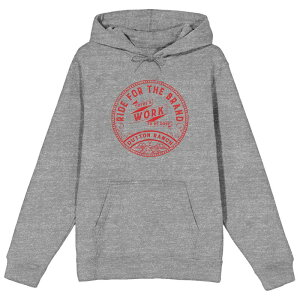 �A�j���L�����N�^�[ �����Y �g�b�v�X T�V���c �p�[�J�[ �O���t�B�b�N Licensed Character Men's Yellowstone Dutton Ranch Ride for the Brand Graphic Hoodie Gray �O���[