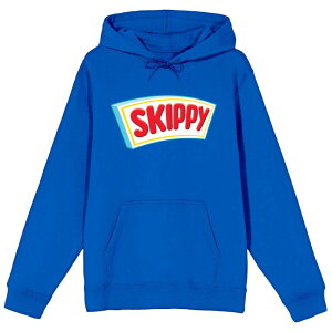 �A�j���L�����N�^�[ �����Y �g�b�v�X T�V���c ���S �p�[�J�[ �O���t�B�b�N Licensed Character Men'skippy Peanut Butter Logo Graphic Hoodie Blue �u���[