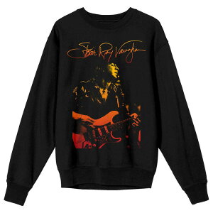 yz CZX LN^[ Y TVc gbvX Men's Stevie Ray Vaughan Playing Guitar Long Sleeve Graphic Tee Black