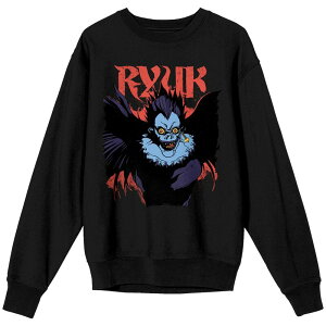 �A�j���L�����N�^�[ �����Y �g�b�v�X T�V���c �O���t�B�b�N Licensed Character Men's Death Note Ryuk Long Sleeve Graphic Tee Black �u���b�N