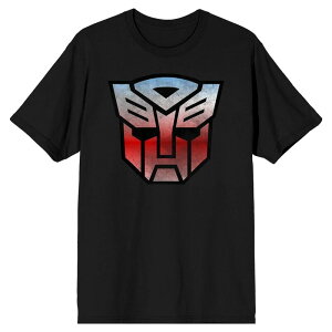 �A�j���L�����N�^�[ �����Y �g�b�v�X T�V���c �O���t�B�b�N Licensed Character Men's Transformers Autobotshort Sleeve Graphic T-Shirt Black �u���b�N