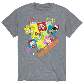 【送料無料】 ライセンス キャラクター メンズ Tシャツ トップス Men's Nick All Stars Nick 90s Holiday Tee Gray