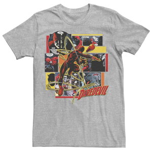 yz CZX LN^[ Y TVc gbvX Men's Daredevil Comic Scenes Graphic Tee Athletic Heather
