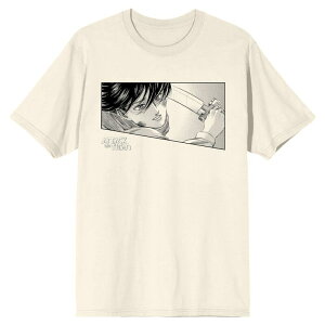 �A�j���L�����N�^�[ �����Y �g�b�v�X T�V���c �O���t�B�b�N Licensed Character Men's Attack on Titan Levi Graphic Tee Beige Khaki �J�[�L