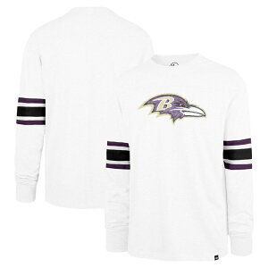 �t�H�[�e�B�Z�u���u�����h �����Y �g�b�v�X T�V���c 47 Brand Men's '47 White Baltimore Ravens Gridiron Premier Brex Long Sleeve T-Shirt Rav White �z���C�g