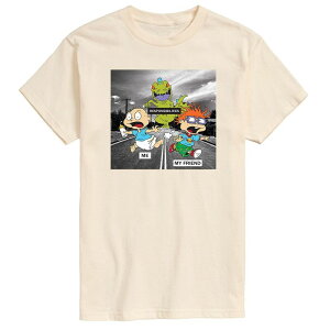 �A�j���L�����N�^�[ �����Y �g�b�v�X T�V���c Licensed Character Men's Rugrats Meme Tee Beige Khaki �J�[�L