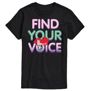 �A�j���L�����N�^�[ �����Y �g�b�v�X T�V���c Licensed Character Disney's The Little Mermaid Men's Ariel Tee Black �u���b�N