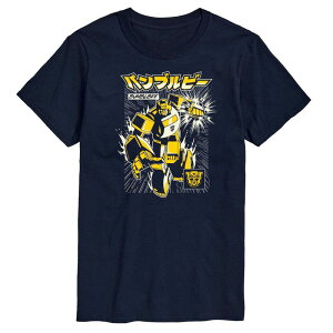 �A�j���L�����N�^�[ �����Y �g�b�v�X T�V���c �O���t�B�b�N Licensed Character Men's Transformers Bumblebee Graphic Tee Navy �l�C�r�[