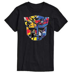 �A�j���L�����N�^�[ �����Y �g�b�v�X T�V���c ���S �O���t�B�b�N Licensed Character Men's Transformers Logo Graphic Tee Black �u���b�N