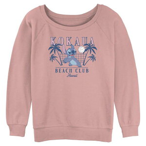 �f�B�Y�j�[ ���f�B�[�X �g�b�v�X T�V���c �O���t�B�b�N Disney's Lilo & Stitch Kokua Hawaii Beach Club Juniors' Graphic Pullover Desert Pink �s���N