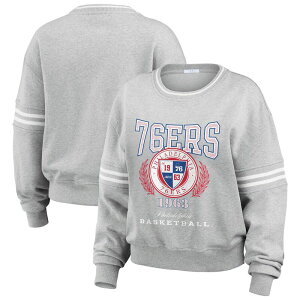 �E�F�A �o�C �G���� �A���h���[�Y ���f�B�[�X �g�b�v�X T�V���c �p�C�� �X�E�F�b�g Women's WEAR by Erin Andrews Heather Gray Philadelphia 76ers French Terry Pullover Sweatshirt 76r Grey �O���[