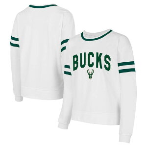 �A���u�����f�b�h ���f�B�[�X �g�b�v�X T�V���c �X�E�F�b�g Unbranded Women's Conceptsport White Milwaukee Bucks Borough Pullover Sweatshirt Buk White �z���C�g