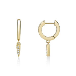 Gemminded fB[X ANZT[ sAXECO Gemminded 18k Gold Over Silver Lab-Grown Diamond Accent Hoop Drop Earrings Gold Tone S[h