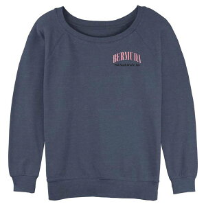yz Aufbh fB[X TVc gbvX Juniors' Bermuda Pink Sands Beach Club Graphic Pullover Blue Heather