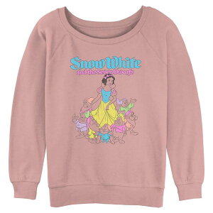 �f�B�Y�j�[ ���f�B�[�X �g�b�v�X T�V���c �O���t�B�b�N Disney'snowhite And The Seven Dwarfs Neon Colors Juniors' Graphic Pullover Desert Pink �s���N
