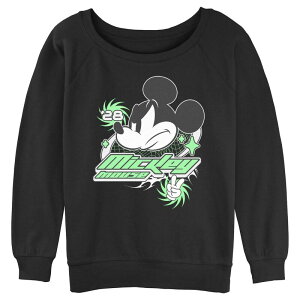 yz fBYj[ fB[X TVc gbvX Disney's Mickey Mouse Angry Face Peace '28 Juniors' Graphic Pullover Black
