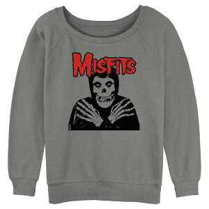 �A�j���L�����N�^�[ ���f�B�[�X �g�b�v�X T�V���c �O���t�B�b�N Licensed Character Juniors' The Misfitskull Arms Crossed Graphic Pullover Gray Heather �O���[