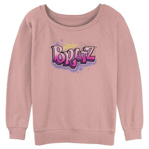 �A�j���L�����N�^�[ ���f�B�[�X �g�b�v�X T�V���c ���S �O���t�B�b�N Licensed Character Juniors' Bratz Airbrush Logo Graphic Pullover Desert Pink �s���N