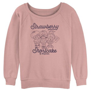 �A�j���L�����N�^�[ ���f�B�[�X �g�b�v�X T�V���c �O���t�B�b�N Licensed Character Juniors' Strawberry Shortcake And Friends Graphic Pullover Desert Pink �s���N