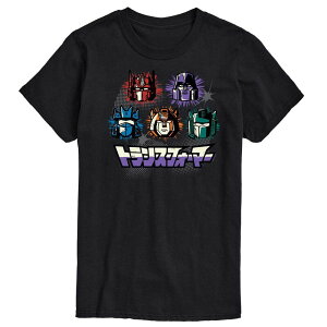 �A�j���L�����N�^�[ �����Y �g�b�v�X T�V���c �O���t�B�b�N Licensed Character Men's Transformers Group Grid Graphic Tee Black �u���b�N
