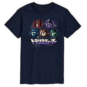 �A�j���L�����N�^�[ �����Y �g�b�v�X T�V���c �O���t�B�b�N Licensed Character Men's Transformers Group Grid Graphic Tee Navy �l�C�r�[