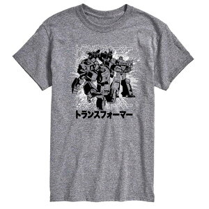 �A�j���L�����N�^�[ �����Y �g�b�v�X T�V���c �O���t�B�b�N Licensed Character Men's Transformers Burst Graphic Tee Heather Gray �O���[