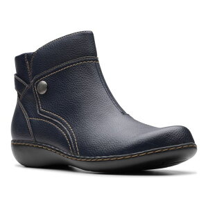 N[NX fB[X V[Y u[cECu[c AN U[ Clarks Ashland Mabel Women's Leather Ankle Boots Navy Tumbled lCr[