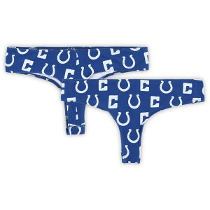 yz Aufbh fB[X pc A_[EFA Women's Concepts Sport Royal Indianapolis Colts Record Allover Print Knit Thong Clt Blue