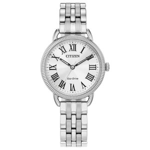 【送料無料】 シチズン レディース 腕時計 アクセサリー Citizen Women's Eco-Drive Classic Coin Edge Stainless Steel Bracelet Watch - EM1050-56A Gold