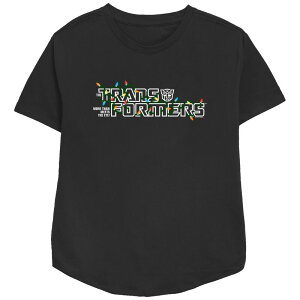 yz CZX LN^[ fB[X TVc gbvX Women's Transformers Christmas Lights Relaxed Fit Graphic Tee Black