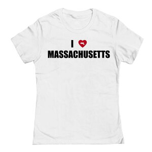 �A���u�����f�b�h ���f�B�[�X �g�b�v�X T�V���c �O���t�B�b�N Unbranded Junior's I Heart Massachusetts Graphic Tee White �z���C�g