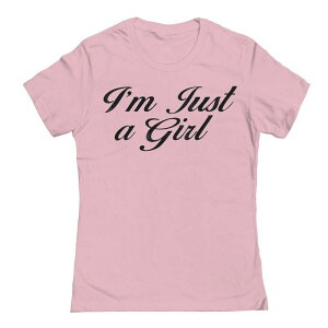 �A���u�����f�b�h ���f�B�[�X �g�b�v�X T�V���c �O���t�B�b�N Unbranded Junior's Grayson Supply Im Just A Girl Script Graphic Tee Light Pink �s���N