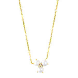 yz AhjA fB[X lbNXE`[J[Ey_ggbv ANZT[ Adornia 14k Gold Tone Adjustable 3-Point Cultured Freshwater Pearl Flower & Cubic Zirconia Necklace Gold Tone