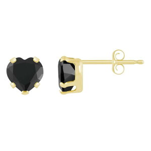 yz Celebration Gems fB[X sAXECO ANZT[ Celebration Gems 10k Gold 5 mm Heart Shape Gemstone Stud Earrings Onyx