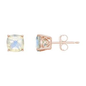 yz Alyson Layne fB[X sAXECO ANZT[ Alyson Layne 14k Rose Gold Plated Sterling Silver 6 mm Cushion Moonstone Stud Earrings Rose Tone