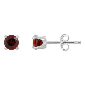 yz Celebration Gems fB[X sAXECO ANZT[ Celebration Gems 14k White Gold Round Gemstone Stud Earrings Garnet