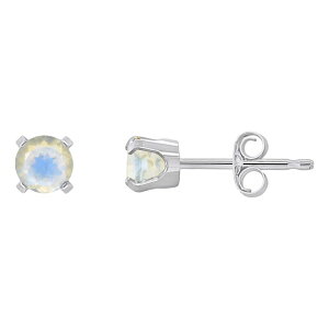yz Celebration Gems fB[X sAXECO ANZT[ Celebration Gems 14k White Gold Round Gemstone Stud Earrings Moonstone