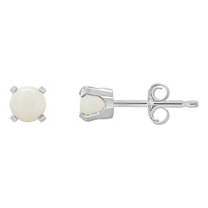 yz Celebration Gems fB[X sAXECO ANZT[ Celebration Gems 14k White Gold Round Gemstone Stud Earrings Opal