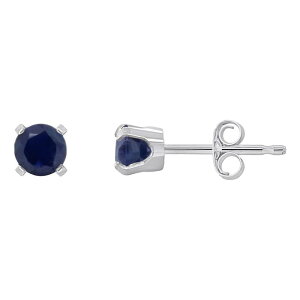yz Celebration Gems fB[X sAXECO ANZT[ Celebration Gems 14k White Gold Round Gemstone Stud Earrings Sapphire