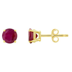 yz Celebration Gems fB[X sAXECO ANZT[ Celebration Gems Round Ruby Stud Earrings 14k Gold