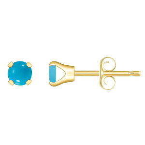 yz Celebration Gems fB[X sAXECO ANZT[ Celebration Gems Round Turquoise Stud Earrings 14k Gold