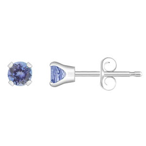 yz Celebration Gems fB[X sAXECO ANZT[ Celebration Gems 14k Gold 3 mm Round Tanzanite Stud Earrings 14k White Gold