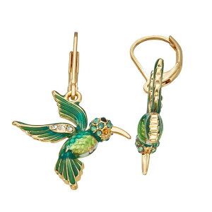 �l�[�s�A ���f�B�[�X �A�N�Z�T���[ �s�A�X�E�C�������O Napier Silver Tone Simulated Crystal Green Hummingbirdrop Earrings Multi �}���`�J���[