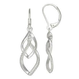 l[sA fB[X ANZT[ sAXECO Napier Silver Tone Beadedouble Drop Earringsilver Tone Vo[