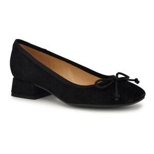 yz iCEFXg fB[X pvX V[Y Nine West Saruh Women's Square Toe Slip-On Dress Pumps Black Suede