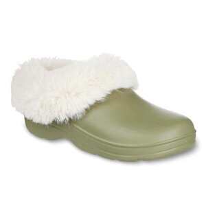 g[c fB[X V[Y T_ vXTCY totes Bailey Women's Plush Removable Liner Clog Slippers Olive Coast I[u