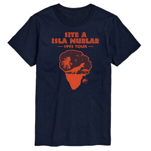 �A�j���L�����N�^�[ �����Y �g�b�v�X T�V���c �O���t�B�b�N Licensed Character Men's Jurassic World isla Nublar 1993 Tour Graphic Tee Navy �l�C�r�[